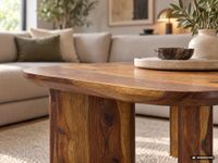 Couchtisch Sheesham Massivholz 60cm quadratisch Handgefertigter Wohnzimmertisch – Ansicht 4