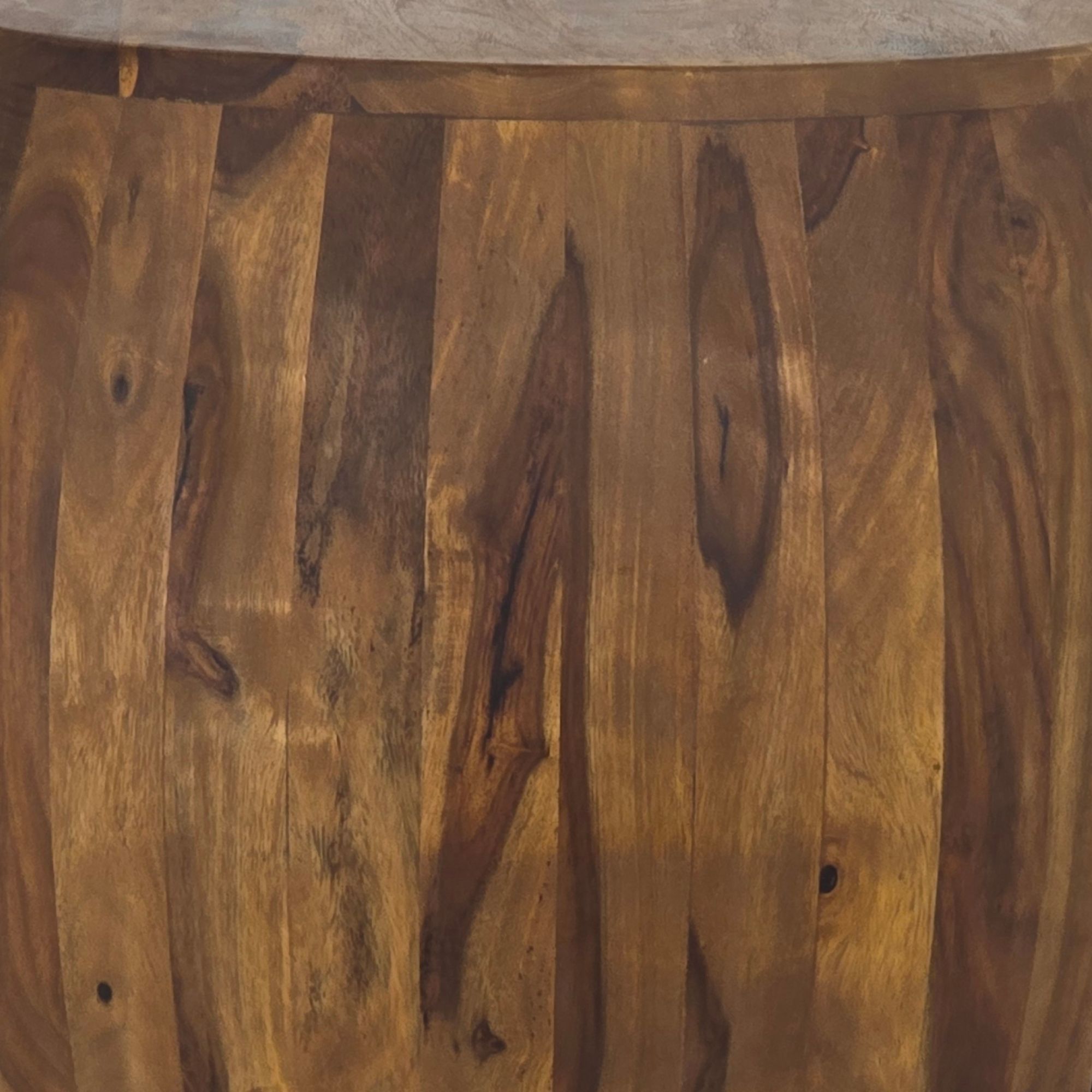 Beistelltisch Ø 50cm Sheesham Massivholz rund Ablage Couchtisch Wohnzimmertisch – Ansicht 5