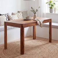 Esstisch Sheesham Massivholz 120cm Rechteckiger Esszimmertisch Küchentisch – Ansicht 1