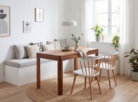 Esstisch Sheesham Massivholz 120cm Rechteckiger Esszimmertisch Küchentisch – Ansicht 2