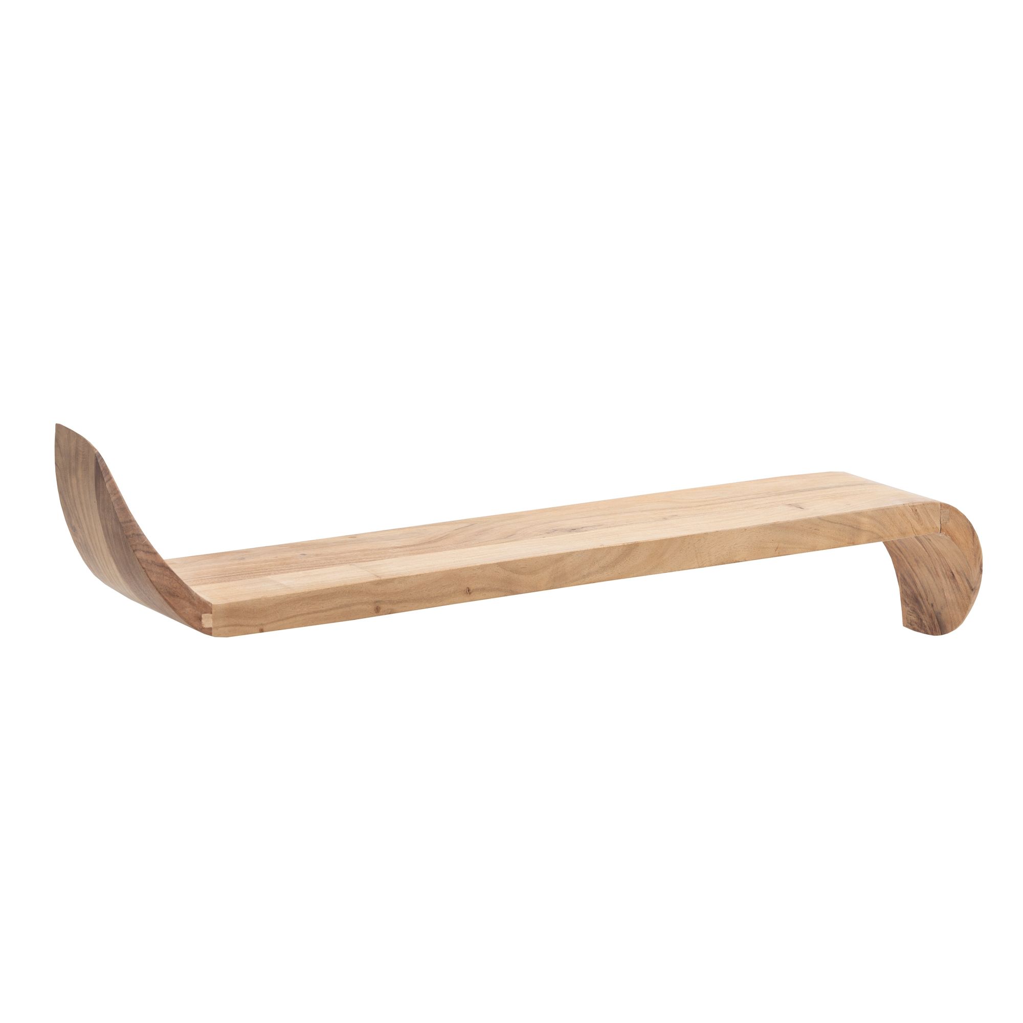 Wandregal Mango Massivholz modern Hängeregal Holz Handgefertigt geschwungen – Ansicht 6