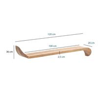 Wandregal Mango Massivholz modern Hängeregal Holz Handgefertigt geschwungen – Ansicht 3