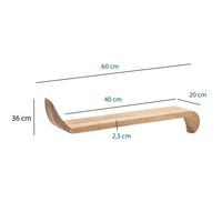 Wandregal Mango Massivholz modern Hängeregal Holz Handgefertigt geschwungen – Ansicht 3