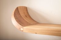 Wandregal Mango Massivholz modern Hängeregal Holz Handgefertigt geschwungen – Ansicht 4