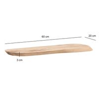 Wandregal Akazie Massivholz Holzregal Wandboard Regal organisch Holz massiv – Ansicht 3
