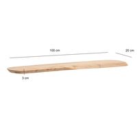 Wandregal Akazie Massivholz Holzregal Wandboard Regal organisch Holz massiv – Ansicht 3