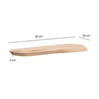 Wandregal Akazie Massivholz Holzregal Wandboard Regal organisch Holz massiv – Ansicht 3