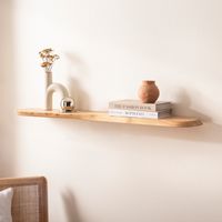 Wandregal Akazie Massivholz Holzregal Wandboard Regal organisch Holz massiv – Ansicht 1