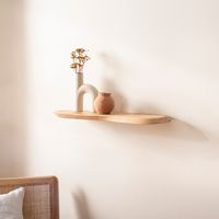 Wandregal Akazie Massivholz Holzregal Wandboard Regal organisch Holz massiv – Ansicht 1