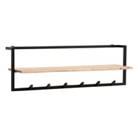 Wandgarderobe Akazie Massivholz 100cm Hängegarderobe Baumkante Industrial Modern – Ansicht 6