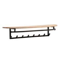 Wandgarderobe Akazie Massivholz 100cm Metall Garderobe mit Ablage Industrial – Ansicht 6
