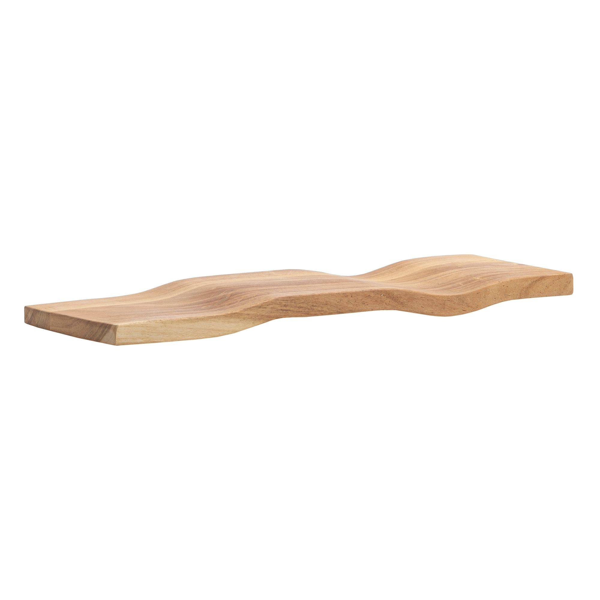 Wandregal Akazie Massivholz Holzregal Wandboard Regal Wellenform Massiv Modern – Ansicht 6