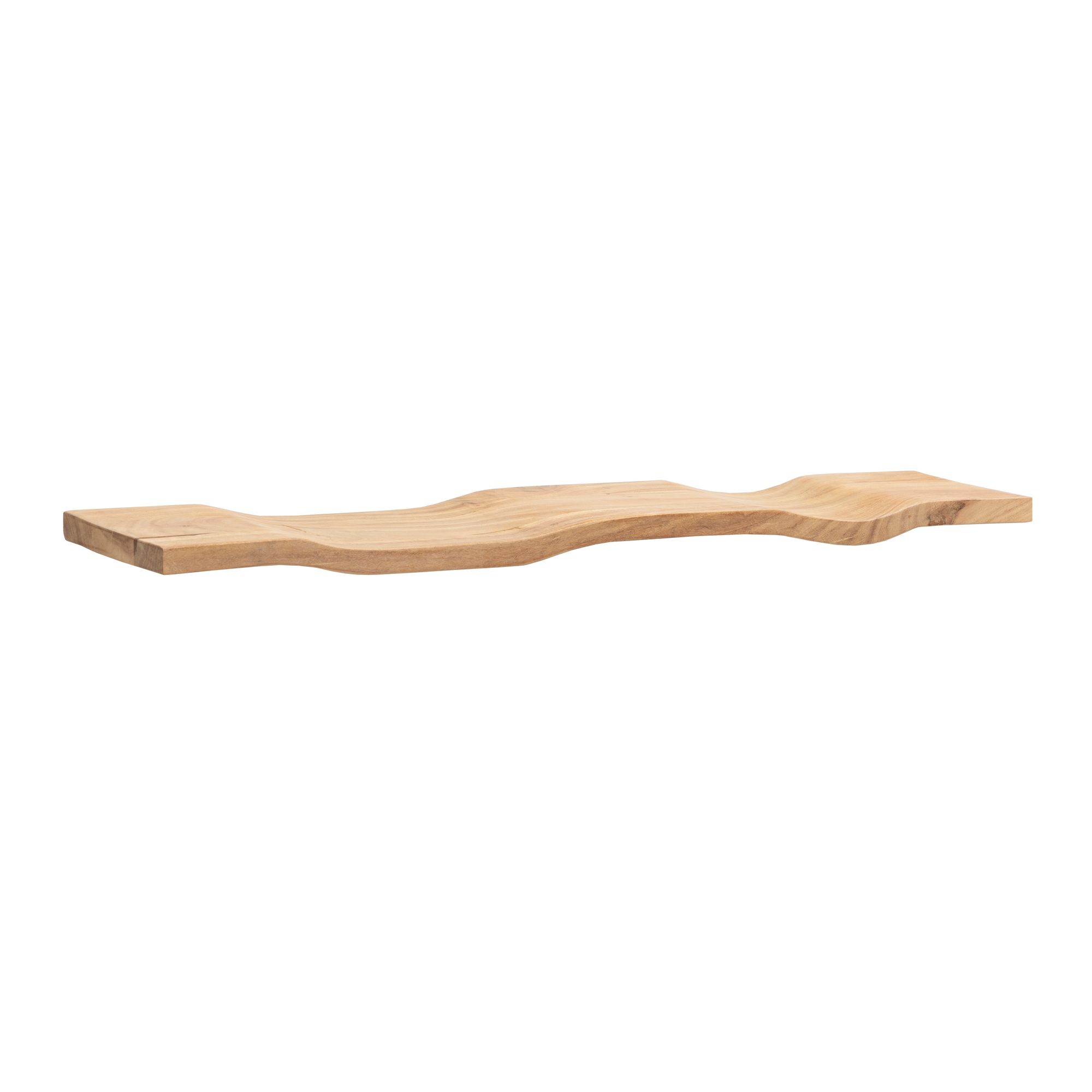 Wandregal Akazie Massivholz Holzregal Wandboard Regal Wellenform Massiv Modern – Ansicht 6