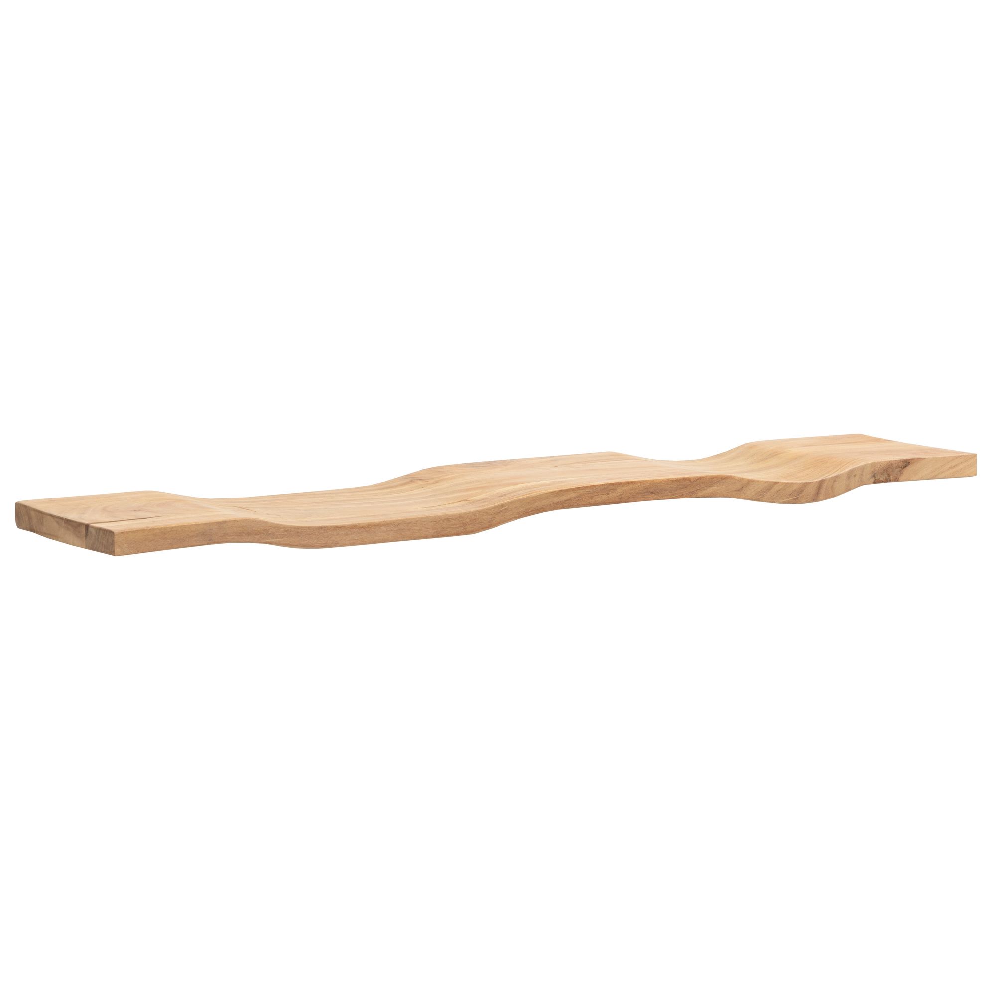 Wandregal Akazie Massivholz Holzregal Wandboard Regal Wellenform Massiv Modern – Ansicht 6