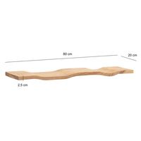 Wandregal Akazie Massivholz Holzregal Wandboard Regal Wellenform Massiv Modern – Ansicht 3