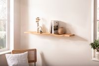 Wandregal Akazie Massivholz Holzregal Wandboard Regal Wellenform Massiv Modern – Ansicht 2