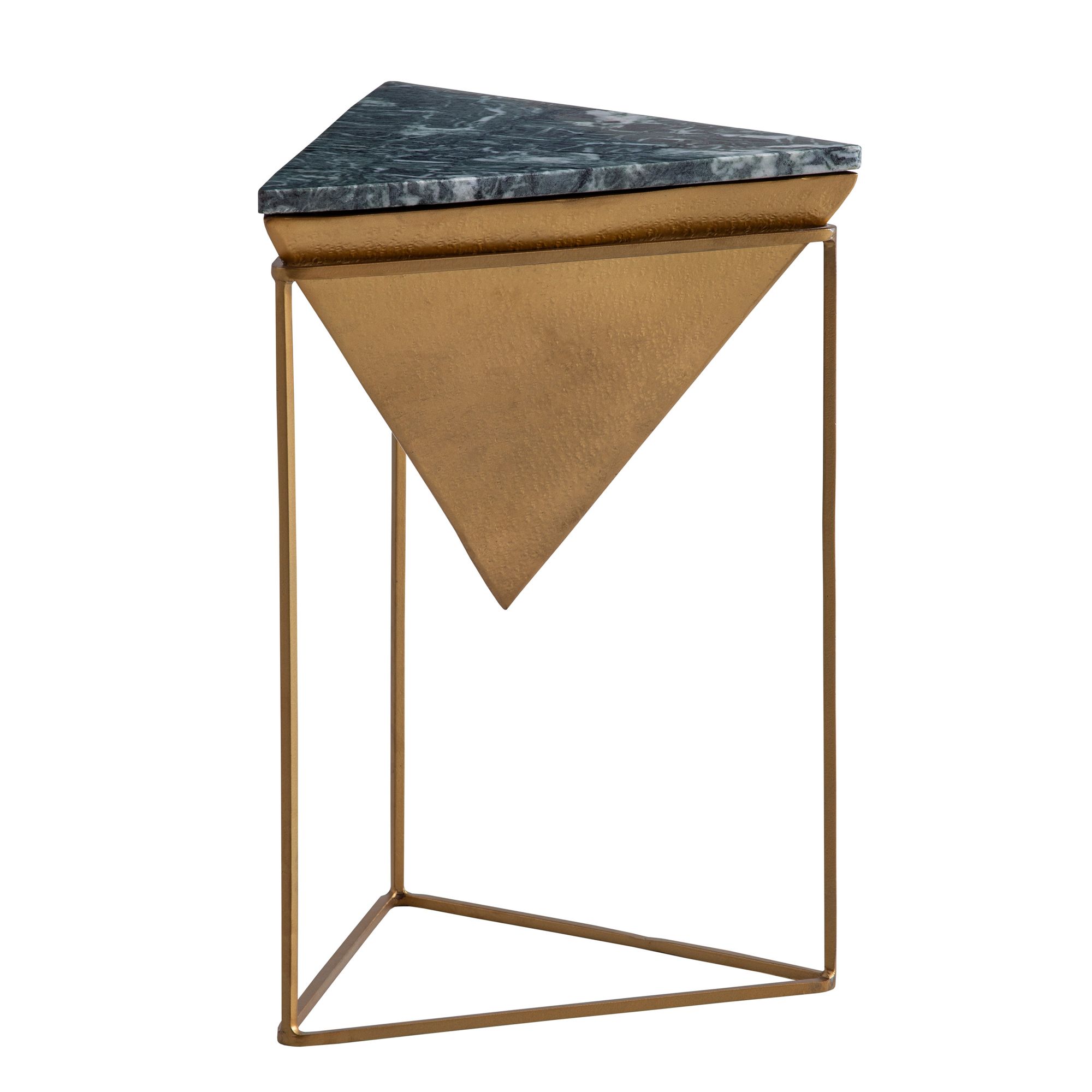 Beistelltisch FineBuy Anstelltisch Echter Marmor 37 cm Wohnzimmertisch Grün – Ansicht 6