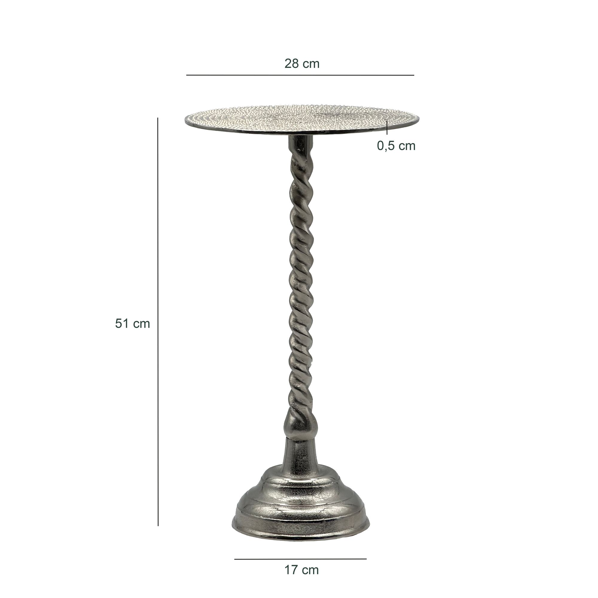 Beistelltisch Aluminium Anstelltisch Metall Wohnzimmertisch Dekotisch Couchtisch – Ansicht 3