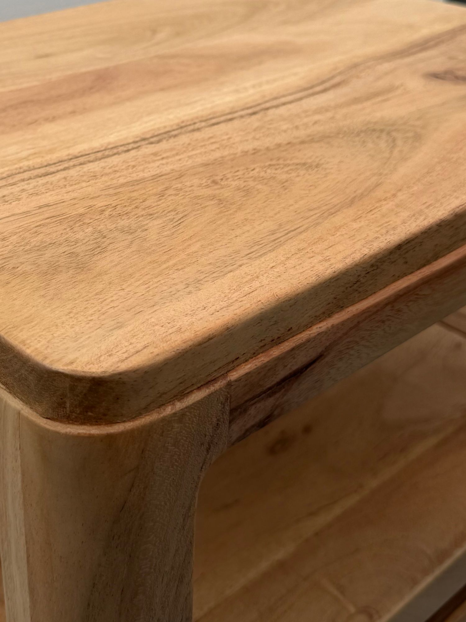 Nachttisch Massivholz Nachtkonsole Nachtkästchen Schublade Nachtschrank Modern – Ansicht 5