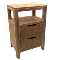 Nachttisch Massivholz Nachtkonsole Nachtkästchen Schublade Nachtschrank Modern – Ansicht 6
