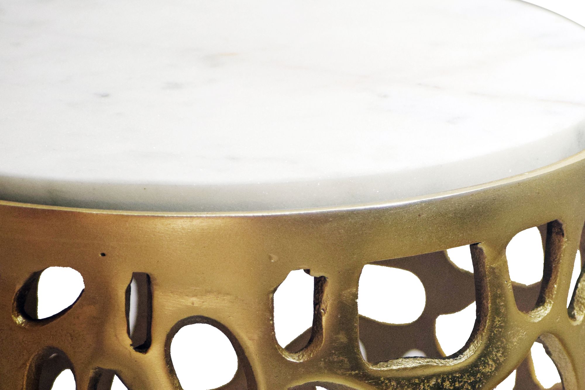 FineBuy Beistelltisch Aluminium rund 30cm – Anstelltisch mit Marmor Tischplatte – Design Metall Couchtisch für Wohnzimmer – runder Wohnzimmertisch modern – Dekotisch Handmade Sofatisch | Farbe: Gold FineBuy Beistelltisch Aluminium rund 30cm – Anstelltisch mit Marmor Tischplatte – Design Metall Couchtisch für Wohnzimmer – runder Wohnzimmertisch modern – Dekotisch Handmade Sofatisch | Farbe: Gold