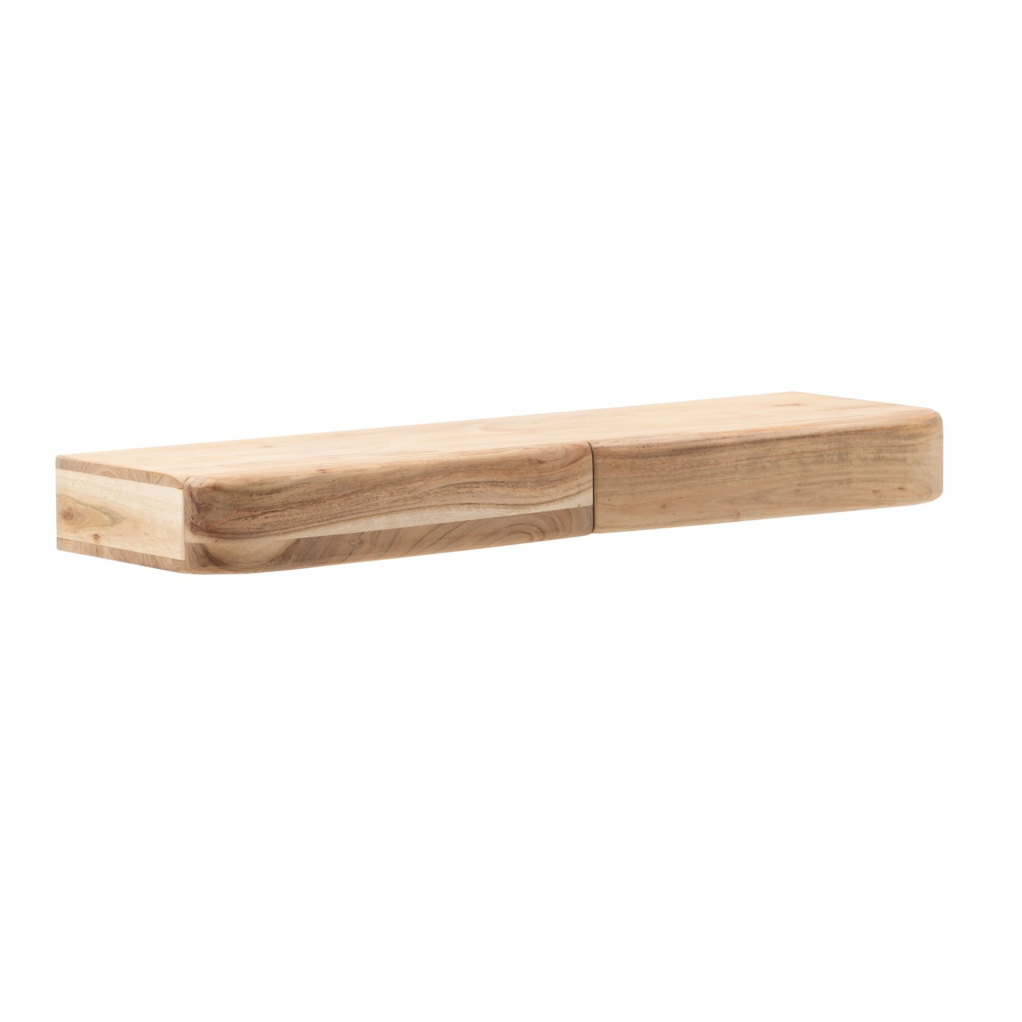 Wandregal Akazie Hängeregal mit Schublade Holz Wandboard Regal für die Wand – Ansicht 6