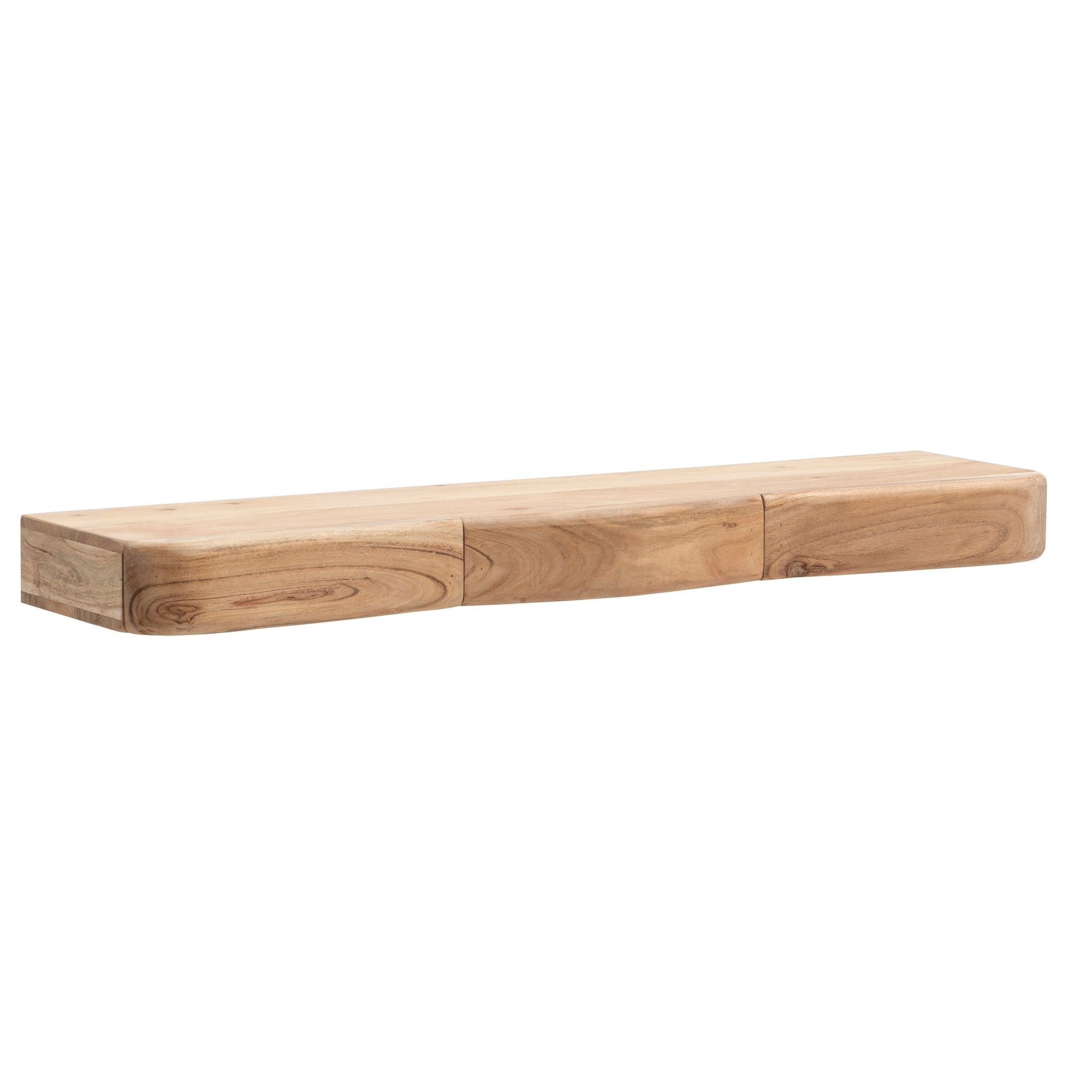 Wandregal Akazie Hängeregal mit Schublade Holz Wandboard Regal für die Wand – Ansicht 6