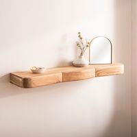 Wandregal Akazie Hängeregal mit Schublade Holz Wandboard Regal für die Wand – Ansicht 1