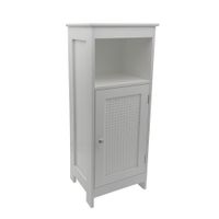 Badschrank Weiß Badezimmerschrank Tür & Ablage Badezimmerregal Regal für Bad – Ansicht 6