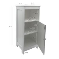 Standregal Weiß Wohnregal Nischenregal Stauraumregal Kleiner Schrank - Kommode – Ansicht 3
