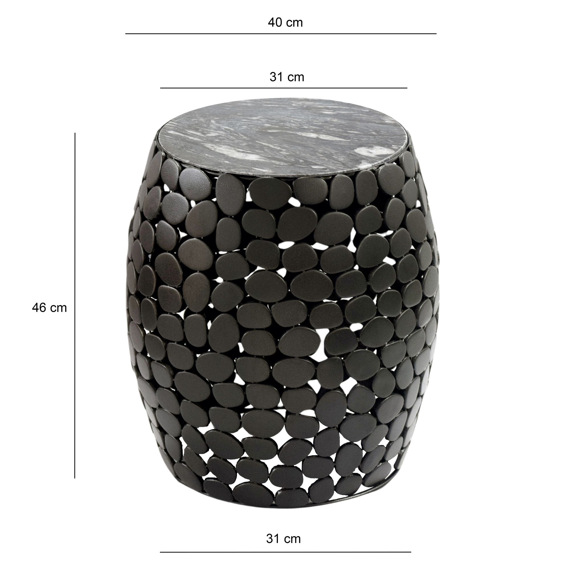 FineBuy Design Beistelltisch rund 40cm aus Aluminium schwarz & Marmor Tischplatte – Couchtisch Alu – Metall Wohnzimmertisch – Dekotisch Handmade | Farbe: Schwarz FineBuy Design Beistelltisch rund 40cm aus Aluminium schwarz & Marmor Tischplatte – Couchtisch Alu – Metall Wohnzimmertisch – Dekotisch Handmade | Farbe: Schwarz