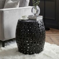 Beistelltisch rund 40cm Metall Couchtisch Marmor Alu Wohnzimmertisch Dekotisch – Ansicht 1
