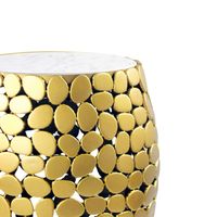 Beistelltisch rund 40cm Metall Couchtisch Marmor Alu Wohnzimmertisch Dekotisch – Ansicht 4