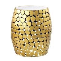 Beistelltisch rund 40cm Metall Couchtisch Marmor Alu Wohnzimmertisch Dekotisch – Ansicht 6