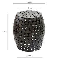 Beistelltisch rund 40cm Couchtisch Metall Alu Wohnzimmertisch Dekotisch klein – Ansicht 3