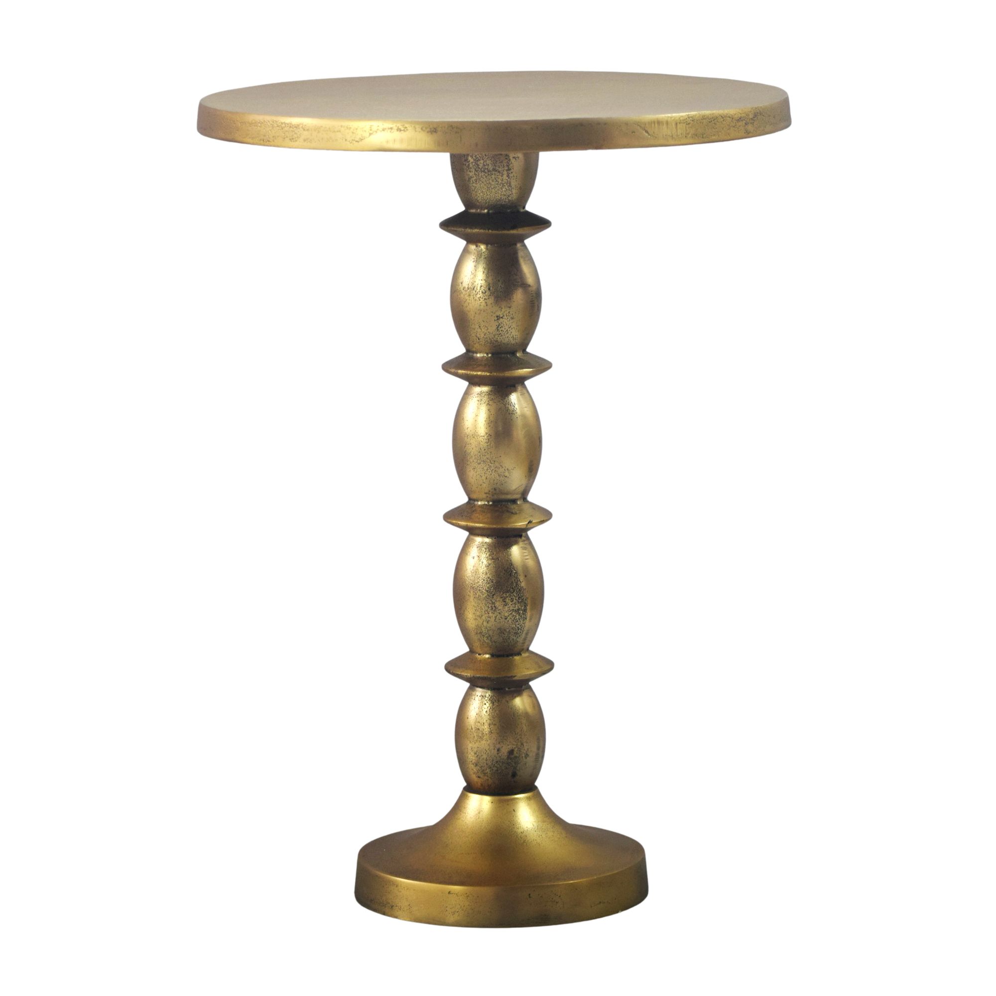 Beistelltisch Alu Gold 40cm Metall Couchtisch Wohnzimmertisch Dekotisch Tisch – Ansicht 6