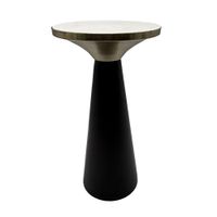Beistelltisch Marmor Anstelltisch Metall Wohnzimmertisch Dekotisch Couchtisch – Ansicht 6