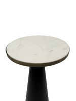 Beistelltisch Marmor Anstelltisch Metall Wohnzimmertisch Dekotisch Couchtisch – Ansicht 4