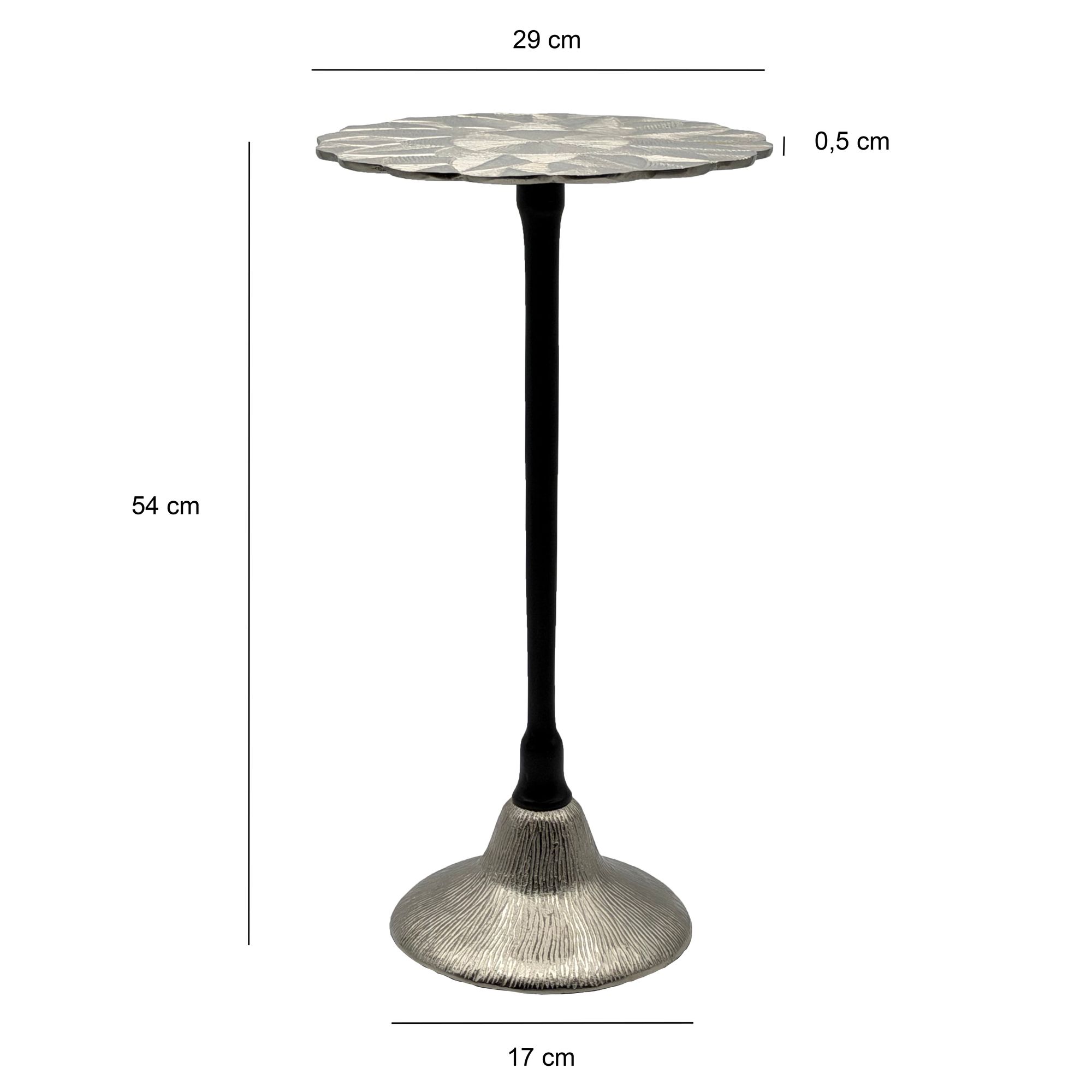 Beistelltisch Aluminium Anstelltisch Metall Wohnzimmertisch Dekotisch Couchtisch – Ansicht 3