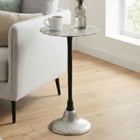 Beistelltisch Aluminium Anstelltisch Metall Wohnzimmertisch Dekotisch Couchtisch – Ansicht 1