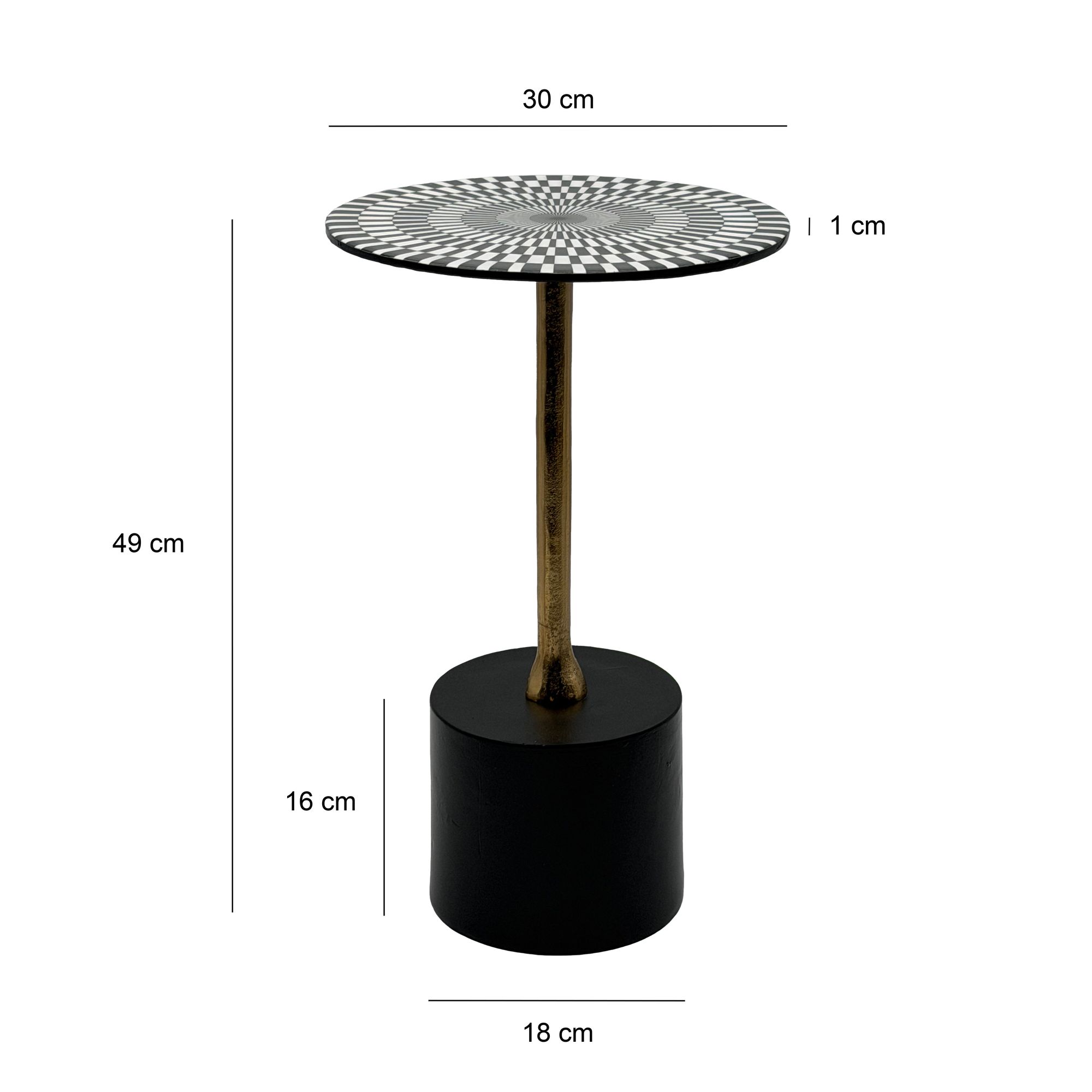 Beistelltisch Aluminium Anstelltisch Metall Wohnzimmertisch Dekotisch Couchtisch – Ansicht 3