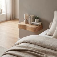 Schwebende Nachtkonsole Massiv 40cm Nachttisch Schublade Hängend Nachtschrank – Ansicht 4