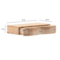 Schwebende Nachtkonsole Massiv 40cm Nachttisch Schublade Hängend Nachtschrank – Ansicht 3