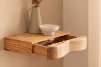 Schwebende Nachtkonsole Massiv 40cm Nachttisch Schublade Hängend Nachtschrank – Ansicht 2