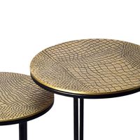 Satztisch 2er Set Metall rund Beistelltisch Sofatisch Couchtisch Aluminium Alu – Ansicht 4