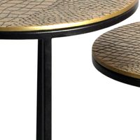 Satztisch 2er Set Metall rund Beistelltisch Sofatisch Couchtisch Aluminium Alu – Ansicht 5