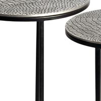 Satztisch 2er Set Metall rund Beistelltisch Sofatisch Couchtisch Aluminium Alu – Ansicht 5