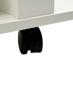 TV Lowboard mit Rollen Weiß 78cm HiFi Bank Rollen Fernsehtisch TV Möbel drehbar – Ansicht 5