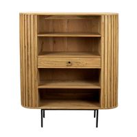 Bücherregal Standregal Massivholz mit Schublade Wohnregal modern Schrank klein – Ansicht 6
