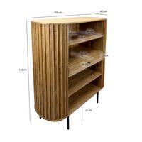 Bücherregal Standregal Massivholz mit Schublade Wohnregal modern Schrank klein – Ansicht 3